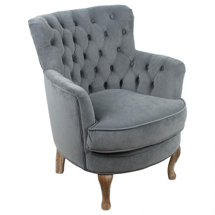 Fotel Armchair Velvet szary 